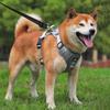 Medium and Large Dog Harness Collar Labrador Army Reflective Adjustable Harness Pet Vest Training Hound Dog Walking Harness