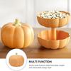 Dustproof Candy Snack Tray Double Layer Divided Serving Tray with Lid Pumpkin Snack Holder  Women