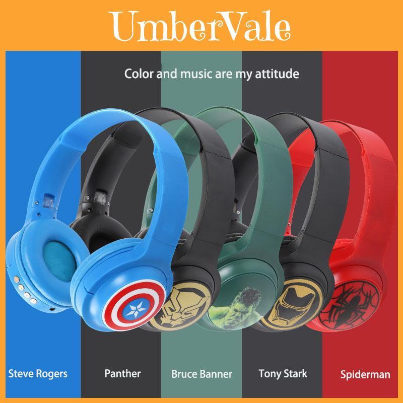Marvel Iron Man Spiderman Captain Wireless Headphones- Five Unique Designs For Music And Calls