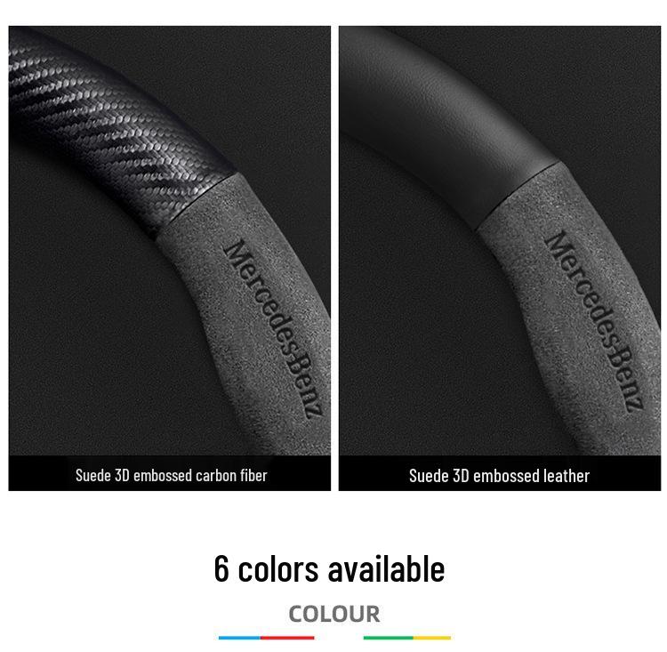 Mercedes C-Class Suede Steering Wheel Cover for Models 08-22: C260L, C200L, C260
