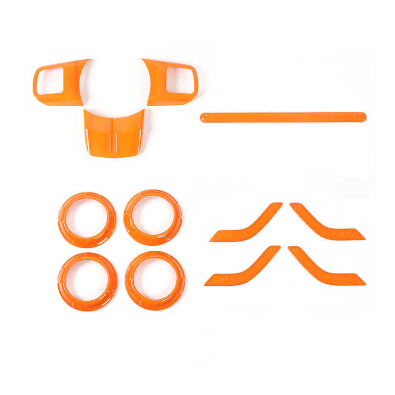 JIDIXIAN накладка на рулевое колесо автомобиля, вентиляционная крышка для кондиционера, декоративные аксессуары для дверных ручек для Jeep Wrangler JK