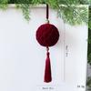 Новый flocked рождественский сценический орнамент: Неправильный шарик с кисточками для украшения елки