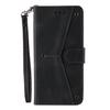 Étui portefeuille pour Samsung Galaxy A55 (5G) - Coque rabat - Cuir synthétique - Support intégré - 3 fentes cartes -Noir