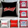 B-Budweiser B-Budvar Чешская Наволочка Плюшевая Ткань Мягкая Двусторонняя Печать Наволочка для Подушки на Диван Наволочки для Декоративных Подушек