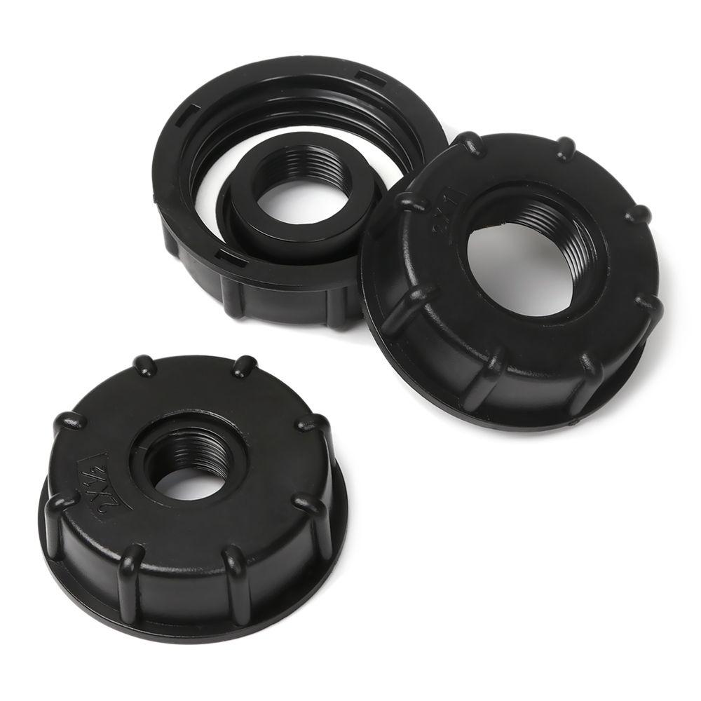 Durable 1/2" 1" Plastic Coarse Adaptor Connector Threaded Cap IBC Tank Fittings