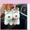 Cute Schnauzer Plush Toy Adorable Dog Keychain Soft Backpack Hanging Charm