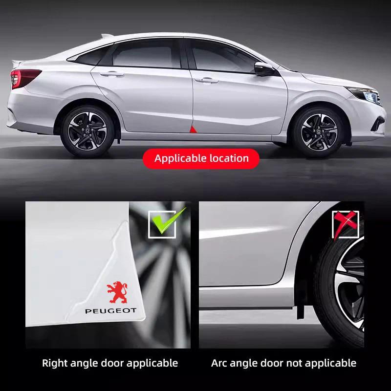 2PCS Car Door Edge Guard For Peugeot 3008 5008 208 308 508 2008 408X 108 Anti Collision Strip Bumper Protector Car Styling