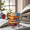 Painted Book Mug Acrylic Drink Coffee Cup 11oz Reading-inspired Mug Novelty Book Drinkware Literary Lover Gifts