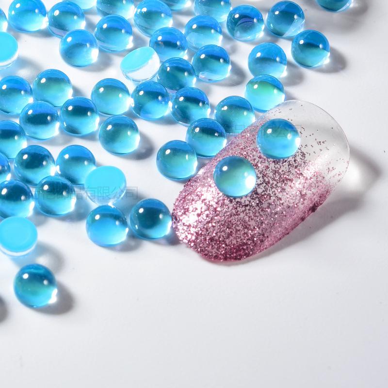 Кристалл Стеклянный Мокко Полукруглый Жемчужный Ногтевой Шарик Diy Nail Art Человек Рыбка Бусина Красота Мобильные Телефоны Аксессуары