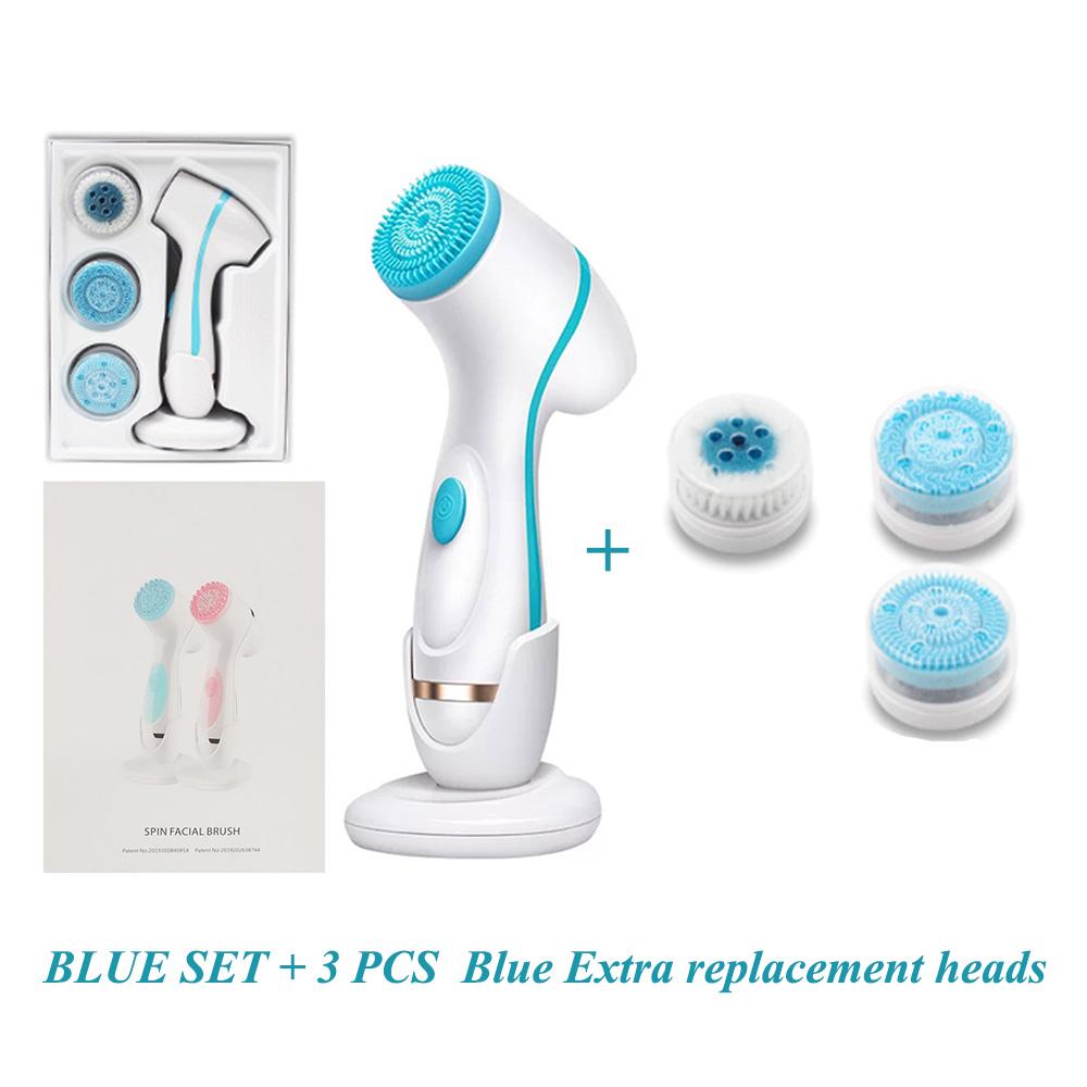 Щетка для чистки лица Sonic Nu Face Spin Brush Set Galvanica Спа-система для лица для глубокой очистки кожи Аппарат для удаления черных точек
