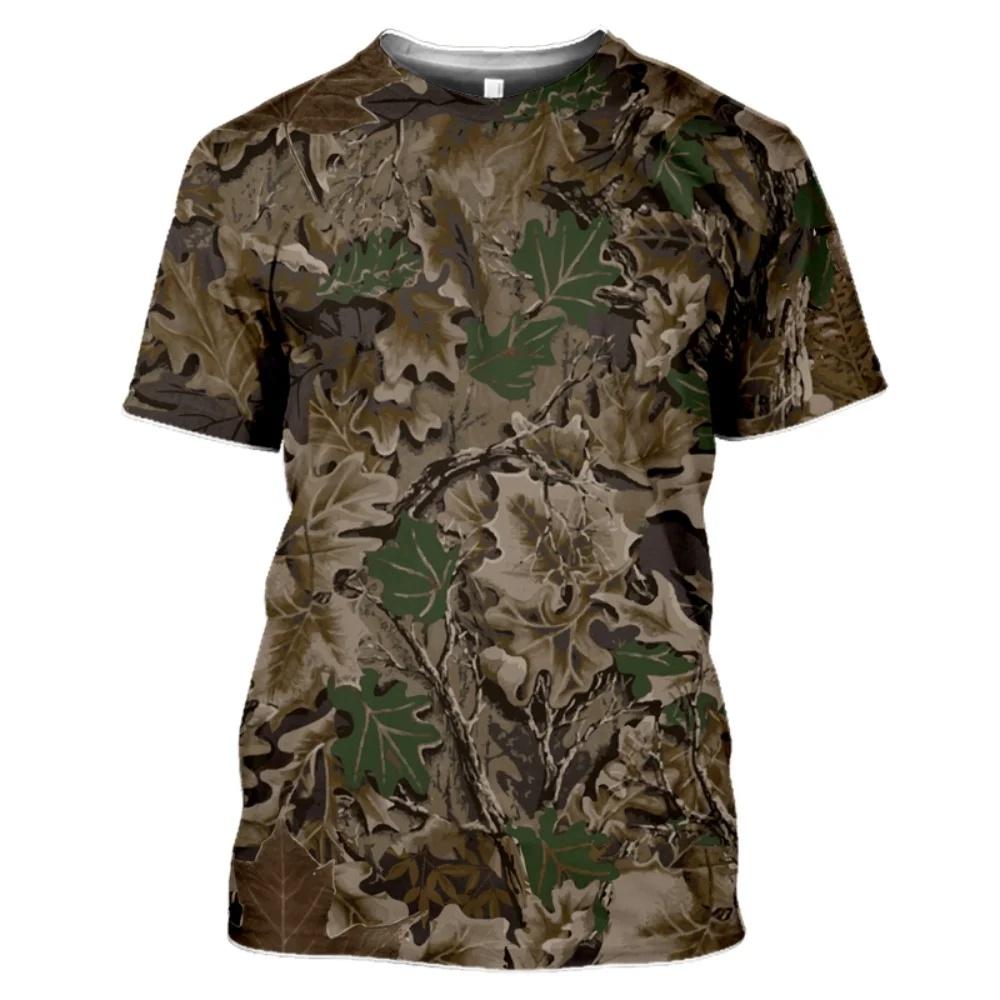 Men Hunting Camouflage T-Shirt Summer Short Sleeve 3D Print Streetwear Luxury Casual Top Clothes