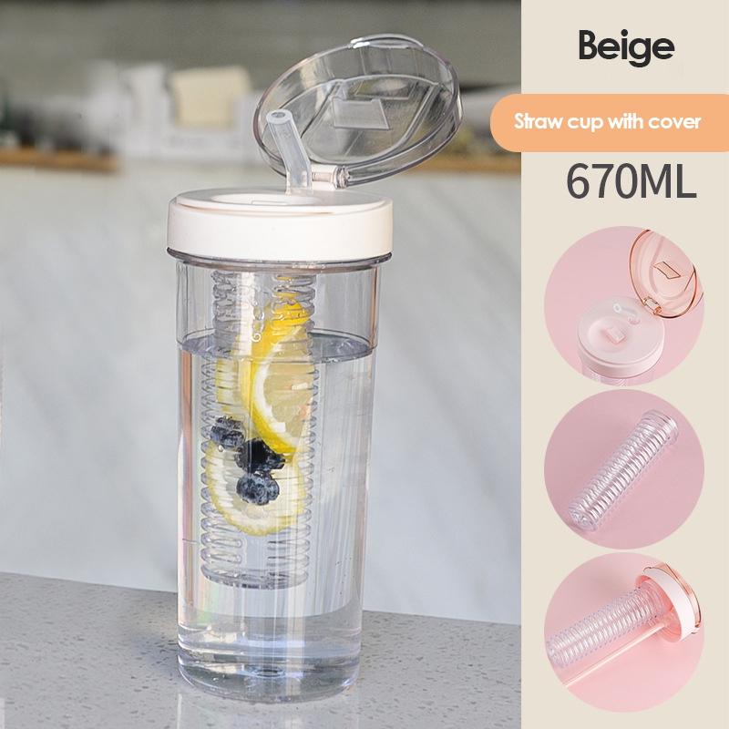 Juice Cup with Lid And Straw Portable Clear Large Capacity for Tea And Water
