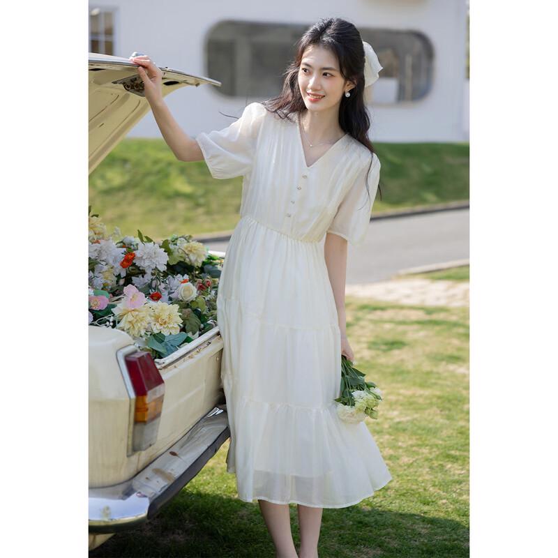 Mocana Women's Urban Casual Short Sleeve Midi Dress