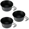 CAMPING MOON Camping Cup Stainless Steel Sierra Cup Black Deep Black Sierra 360ml 3 Piece Set BKS-360-3P