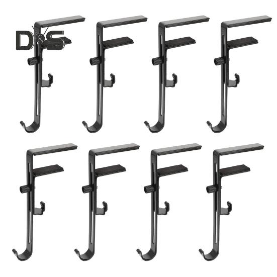 4/6/8 шт. держатель для рождественских чулок, крючки 2-в-1, регулируемая вешалка для камина, гирлянда, чулки без сверления, металлические крючки, украшение для камина