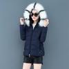 Women's Hair Collar Short Slim Warm Jacket Fluffy Zipper Jacket Plus Size Warm Jacket Winter Warm Hooded Jacket