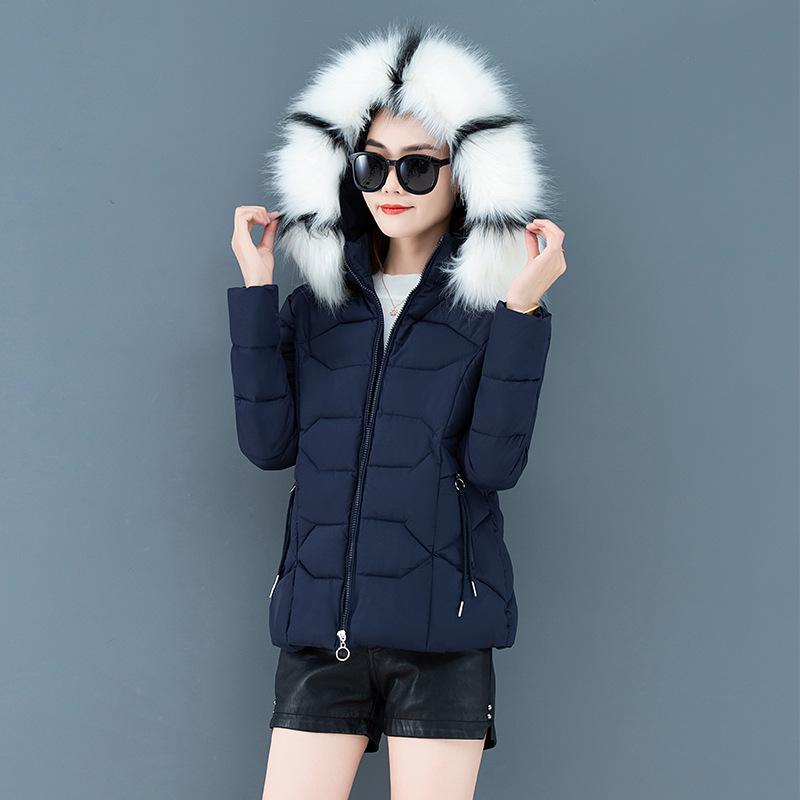 Women's Hair Collar Short Slim Warm Jacket Fluffy Zipper Jacket Plus Size Warm Jacket Winter Warm Hooded Jacket