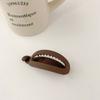 Fashion Accessories Oval Shape Hollow Hair Accessories Simple Hair Claw Resin Frosted Banana Clip