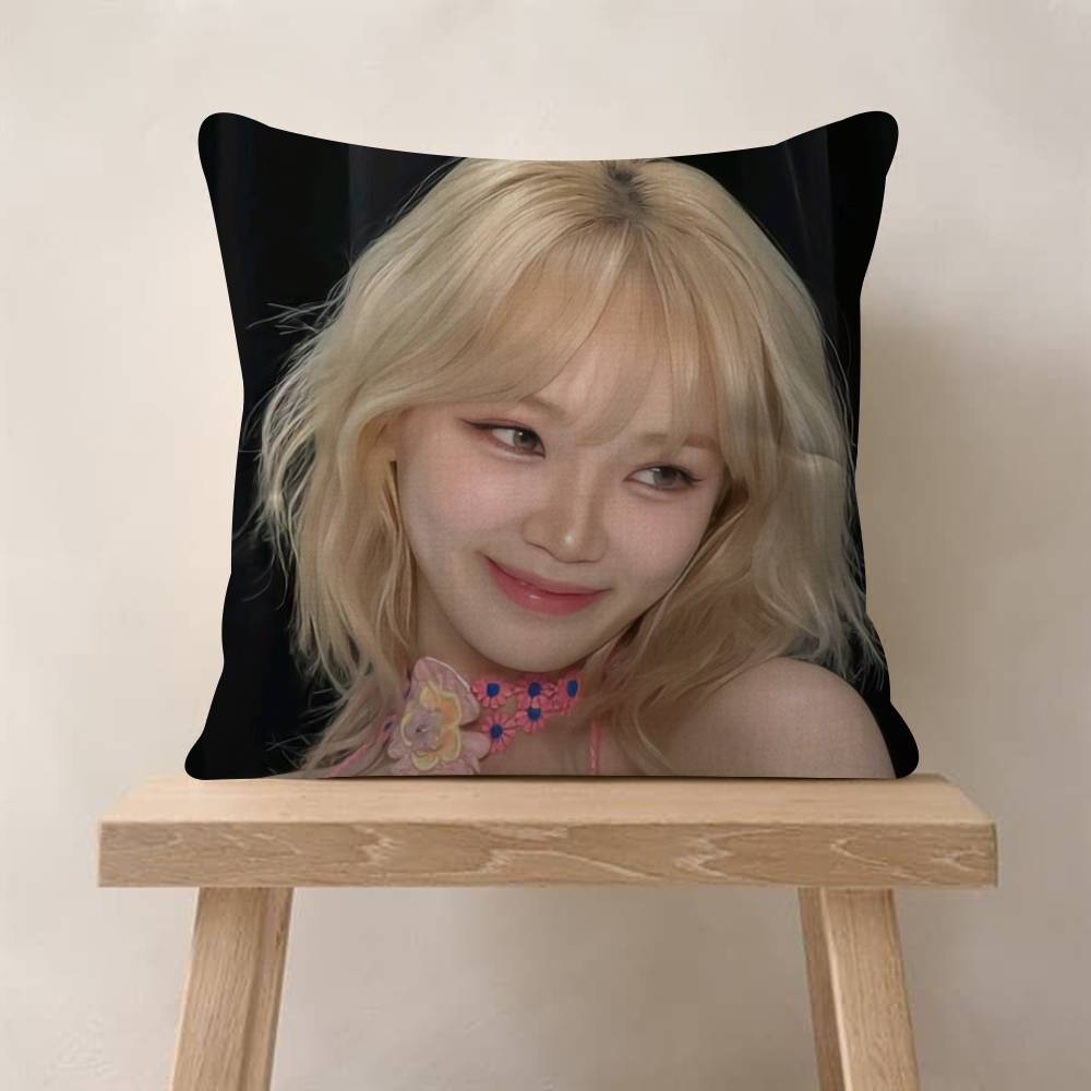 Singer CChaewon beauty Pillow Covers Cartoon Sofa Decorative Home Doublesided Printing Short Plush Cute Cushion Cover
