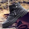 Трендовые мужские ботинки для инструментов в британском стиле с толстой подошвой и круглым носком, удобные модные, пригодные для носки, на открытом воздухе, повседневные, нескользящие, трендовые, большой размер