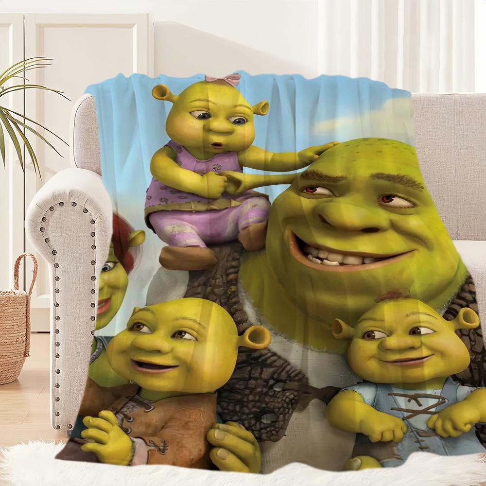Мультяшное S-ShrekS Милое Забавное Одеяло Плюшевый Коврик для Дивана Напольный Коврик для Гостиной Теплый Офис Спальня День Рождения Дом Путешествия Детские Подарки