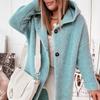 2024 New Hooded Knitted Sweater with Hat Collar, Stylish Commuter, Loose Cardigan, Women's Sweater, Large Women's Clothing