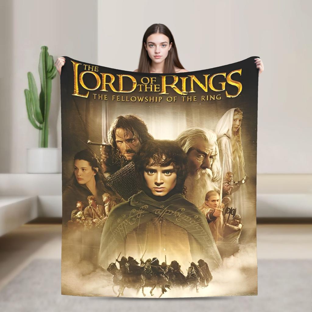 L-Lords Of The R-Rings Одеяло Дорожное Офисное Фланелевое Плед Для Спальни Мягкое Теплое Дизайнерское Качественное Покрывало