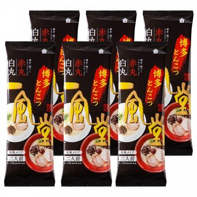 IPPUDO Хаката Кинугоши Тонкоцу Рамен ШиромаруАкамару (2 порциисухой лапши) 6 наборов Легко наслаждайтесь тонкоцу рамэном Иппудо дома IPPUDO Tonko