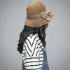 New Arrivals Open Run Women Ribbon Decoration Rattan Bucket Hat