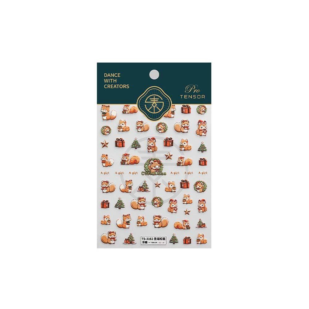 Nail Art Decoration Christmas Nail Stickers Nail Accessories Christmas Nail Decals Colorful   Lady