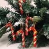 Christmas Hanging Candy Cane Ornaments Xmas Tree Red Gold Glitter Candy Cane Lollipop Pendants Party Holiday Gifts Decoration