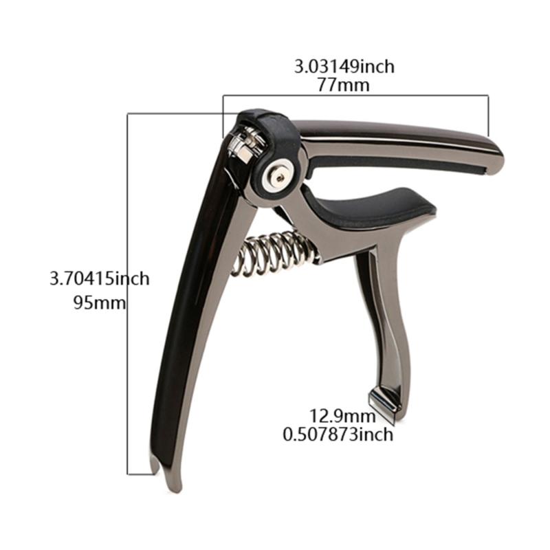 Guitar Capo, 4 in 1 Zinc Alloy Capo for Acoustic Electric Guitar Ukulele with Picks Holder, String Cutter and Pin Puller