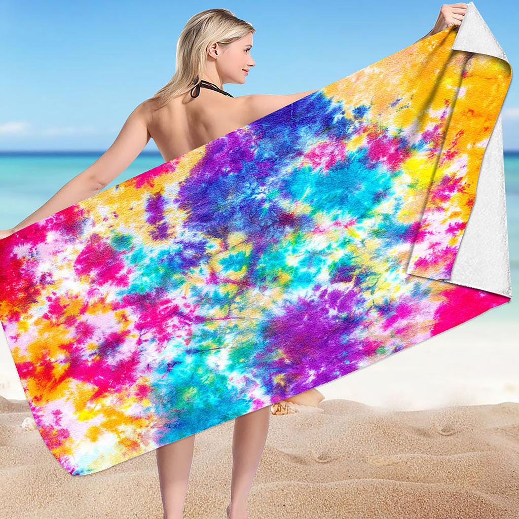 Microfiber Beach Towels Sand Quick Dry Printed Beach Towel Lightweight Camp Pool Blanket