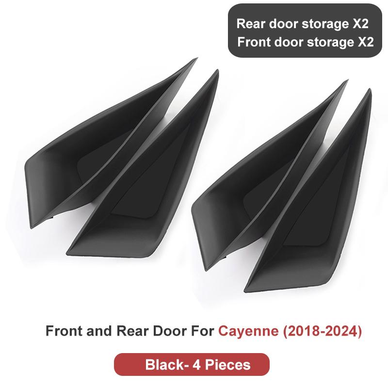 AABKV1 For Porsche Cayenne Macan Car Door Handle Storage Box Front Rear Door Organizer Keys Phone Holder LHD Auto Interior Accessories
