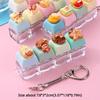Bear Keycap Anti-stress Toy Pendant 4 Key Fidget Keychain Mini Keyboard Pendant  Decompression Gift