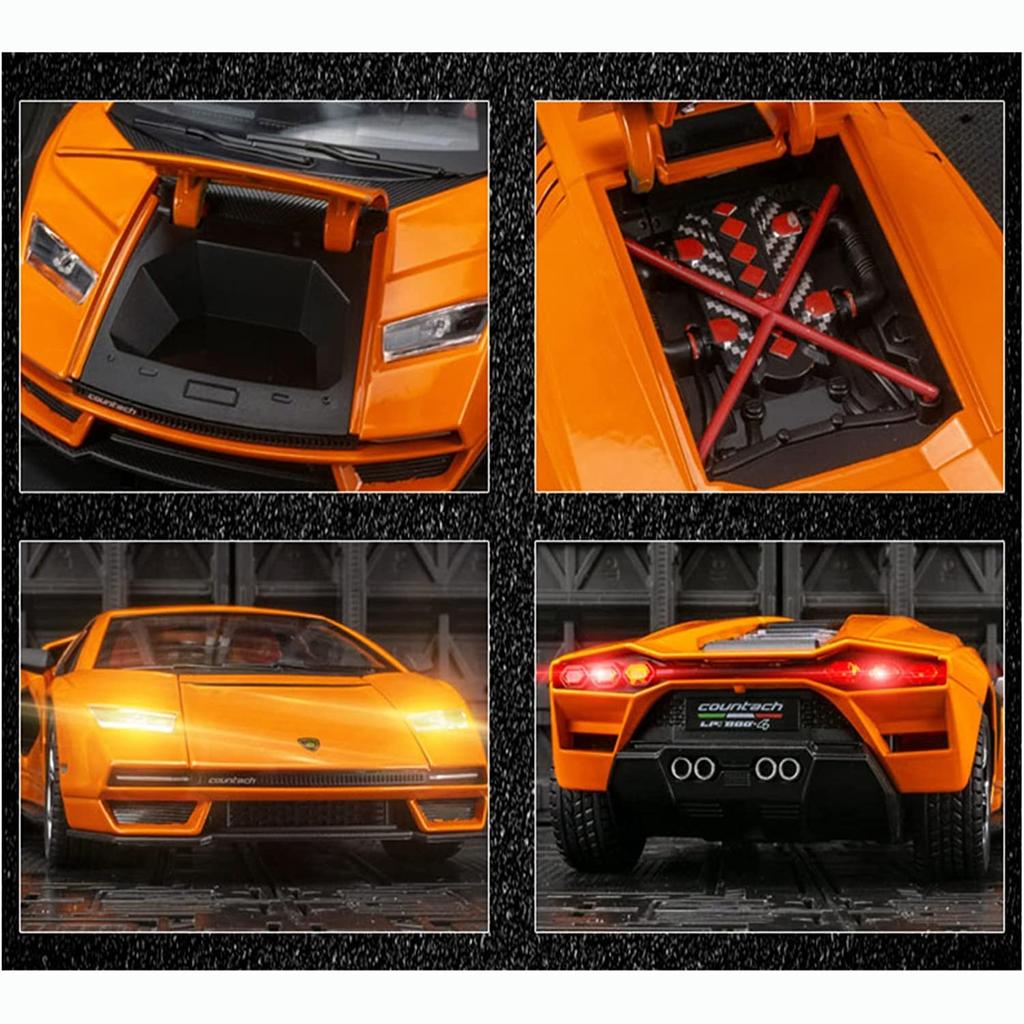 Масштаб 1/24 Lambo LPI800-4, литая под давлением модель автомобиля из сплава, игрушки, откатной автомобиль со звуком и светом для детей, коллекция подарков для взрослых