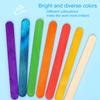 100Pcs Ice Cream Sticks Popsicle Sticks Round Edge Design Wooden Treat Sticks for DIY Kids Craft Supplies