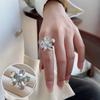Geometric High-Polish Criss-Cross S925 Silver-Plated Open Ring - Women's Stackable Index Finger Jewelry