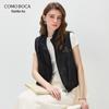 Женский sleeveless жилет из шелка тутового дерева с вышивкой