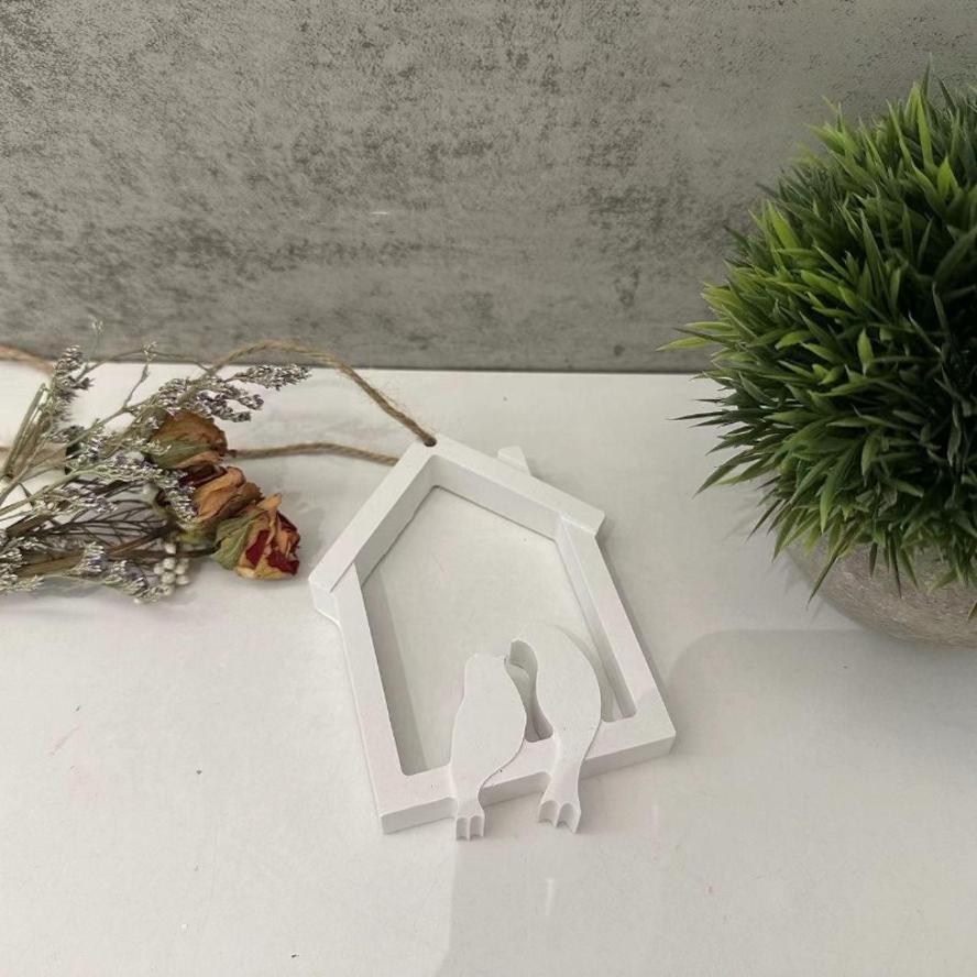 1 Pcs House Bird Pendant Silicone Mold Bird Wall Decoration Gypsum Molds