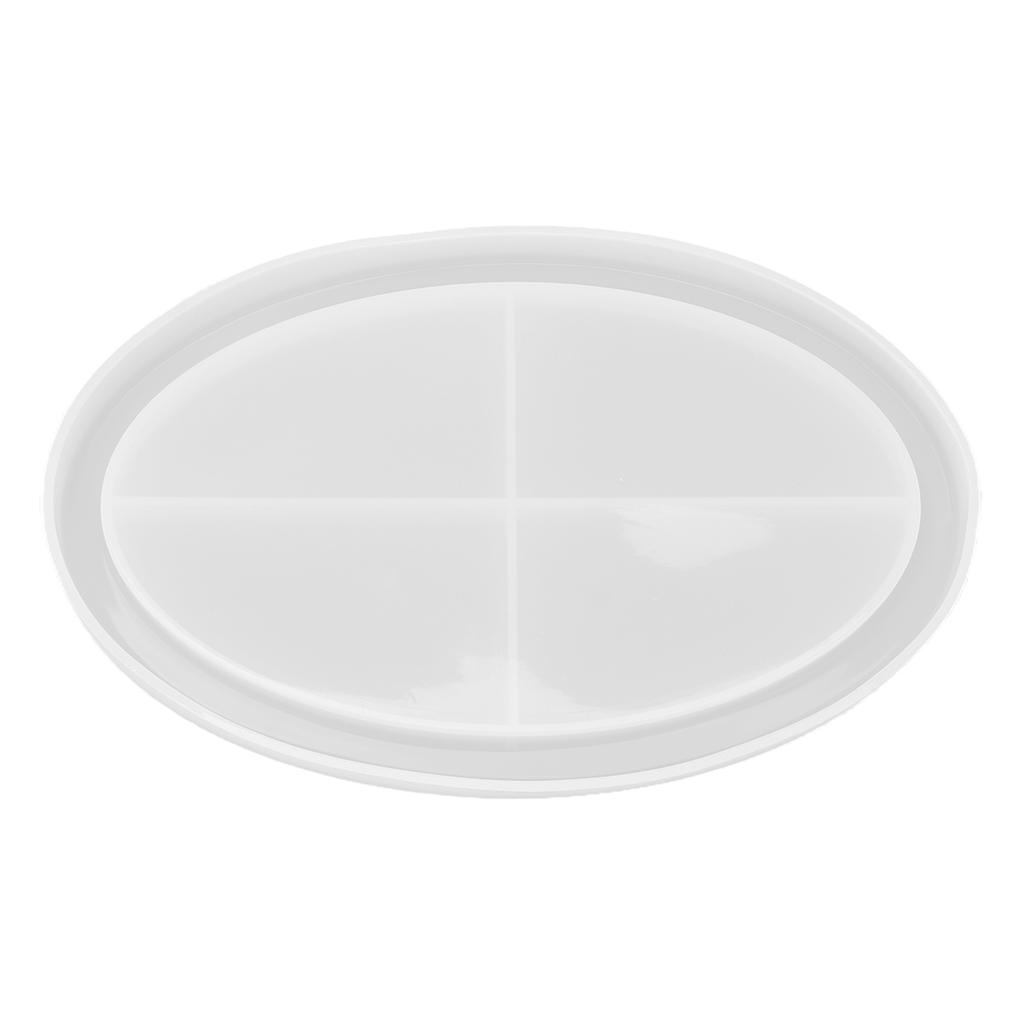 Oval Tray Mold Silicone Oval Jewelry DIY Tray Mold for Manicure Store Decoration Organization