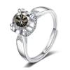 Bague Ringen Diamond-encrusted Dovetail Bull's Head Four Claws Mosanite Ring Female Simple Marriage Engagement  1or 2ct  Carat Ring