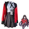 Ysir Kakegurui Jabami Yumeko Cosplay Costume Halloween Sayaka Compulsive Gambler Anime School Girl Pleated Skirt Uniform Full Set