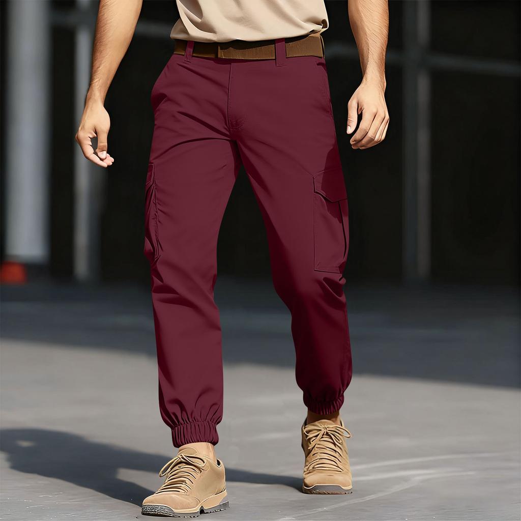 Мужские комбинезоны, брюки-карго, повседневные спортивные брюки для походов, хлопковые брюки с карманами