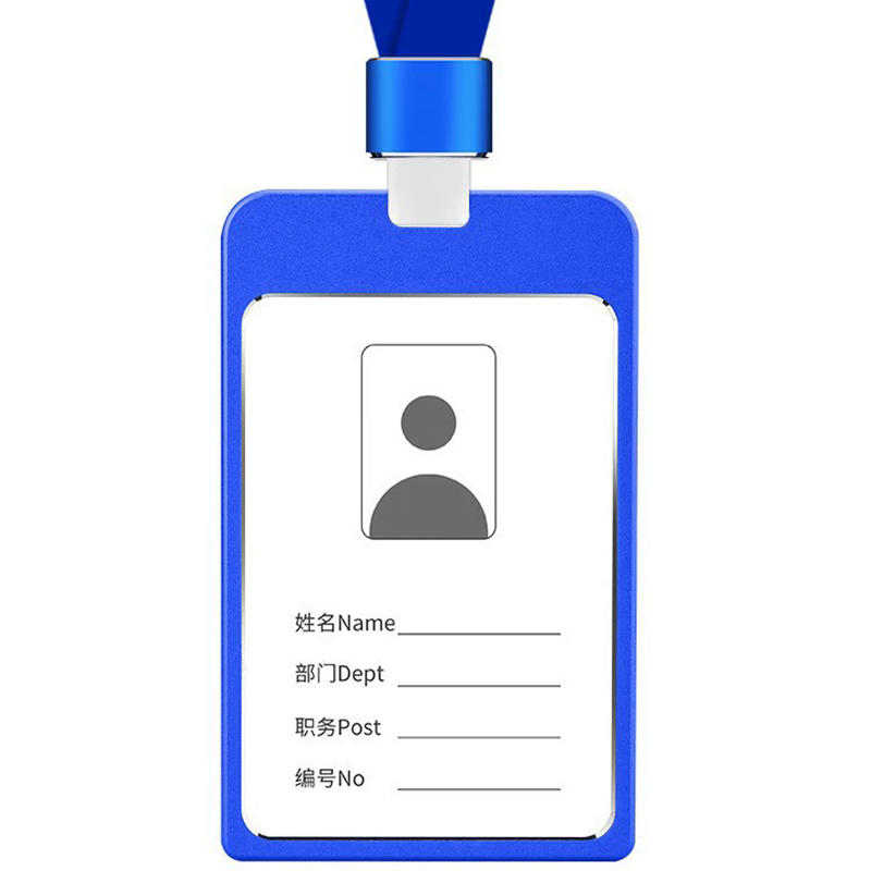 Metal Clip Buckle Aluminum Alloy Work Badge Card Holder Certificate Lanyard Chest Hanging Neck Brand Card Holder with Lanyard Rope Card Holder