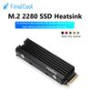 Алюминиевый сплав M.2 SSD Охлаждающий радиатор M2 NVME NGFF 2280 Твердотельный жесткий диск Радиатор Силиконовые термопрокладки Теплоохладитель