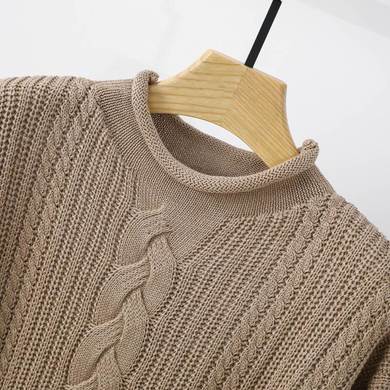 Свитер для женщин осень зима утолщенный пуловер теплый вязаный свитер длинный рукав джемпер свитер оверсайз топы