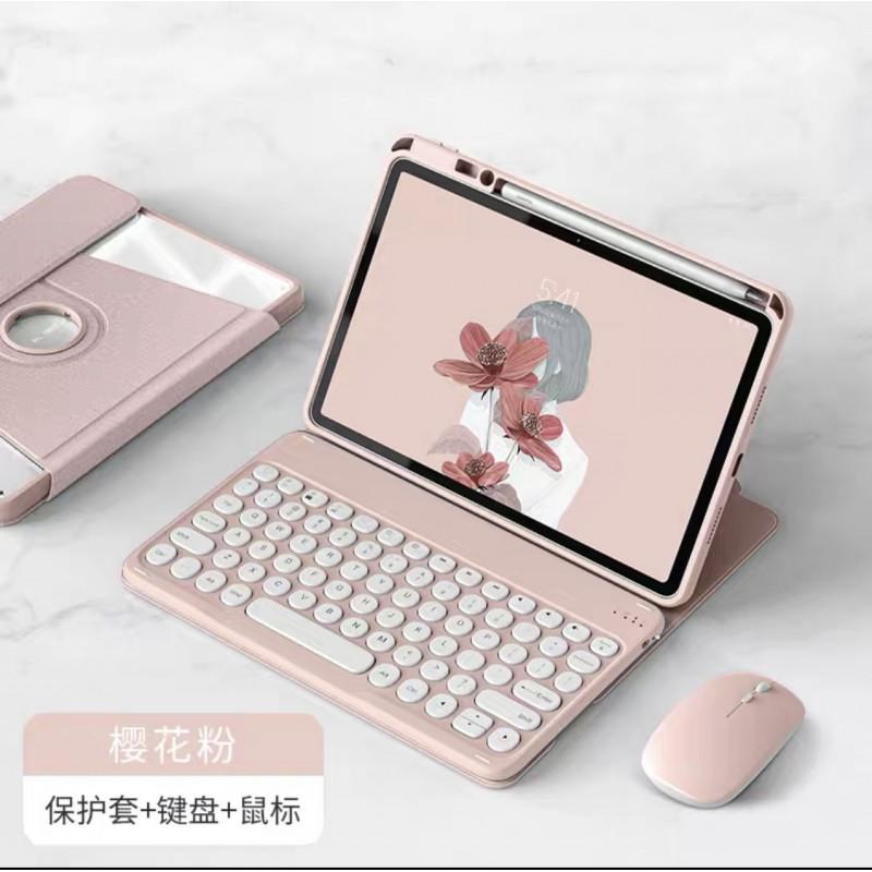 Universal Tablet Keyboard Case Galaxy Tab S11 A11 Plus With Rotating Acrylic Stand PU Leather Cover Sleep/Wake