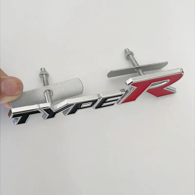 COX1 3D Metal Honda Type R Logo Badge Front Grill Emblem for Accord Civic FK2 FN2 EP3 Type S Sticker Car Accessories