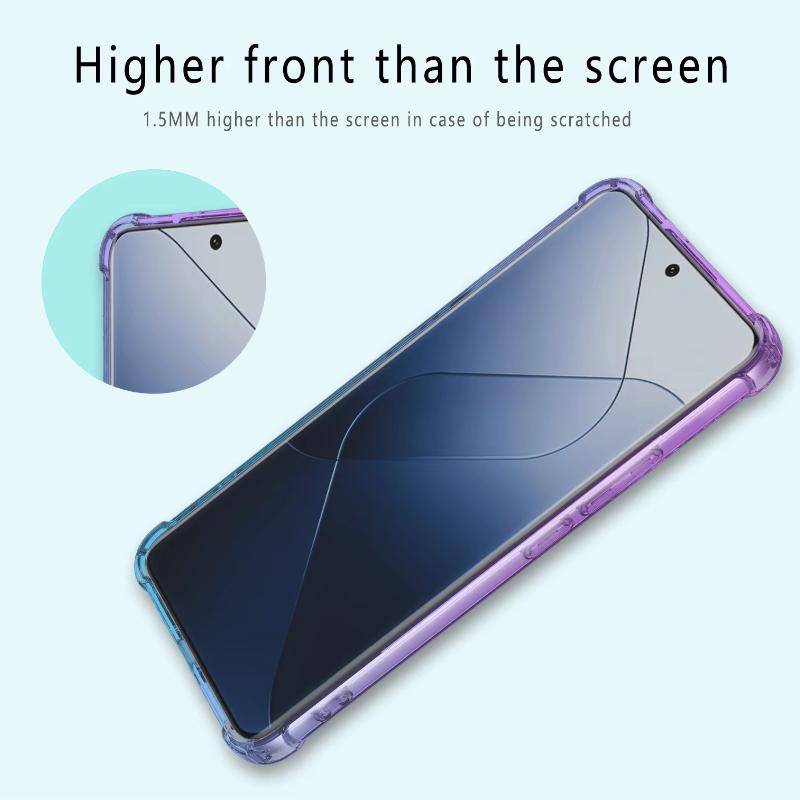 Градиентный чехол для телефона POCO X7 Pro X 7 X7Pro, противоударный силиконовый полупрозрачный мягкий защитный бампер с подушками безопасности для POCO M7pro M6 Pro 5G M5S